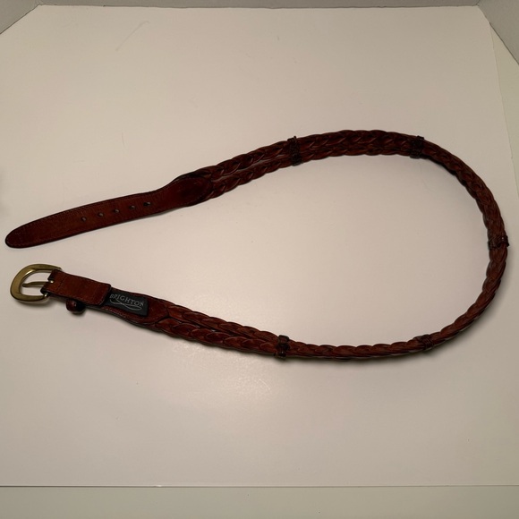 Brighton Women's Vintage 90s Brown Leather Belt Size 34/Small Western Cowgirl - Picture 5 of 16
